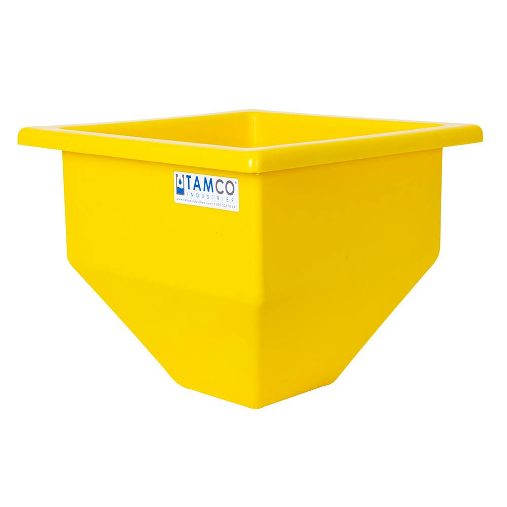 12-1/2" L x 12-1/2" W x 13" Hgt. Yellow Tamco® Square Hopper