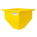 24" L x 24" W x 24-1/2" Hgt. Yellow Tamco® Square Hopper