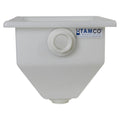 30" L x 30" W x 30-1/2" Hgt. Natural Tamco® Square Hopper with 2" FNPT Bulkhead Inlet & Outlet
