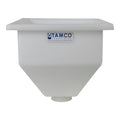 12-1/2" L x 12-1/2" W x 13" Hgt. Natural Tamco® Square Hopper with 3" FNPT Boss Outlet (Full Drain)