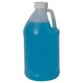 1/2 Gallon Natural HDPE Round Jug with 38/400 White Ribbed Polypropylene Child-Resistant Cap (CRC) with F217 Liner