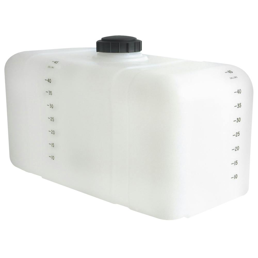 45 Gallon Heavy-Duty White Specialty Tank with 5" Lid & 3/4" Fitting - 37" L x 18" W x 22" Hgt.
