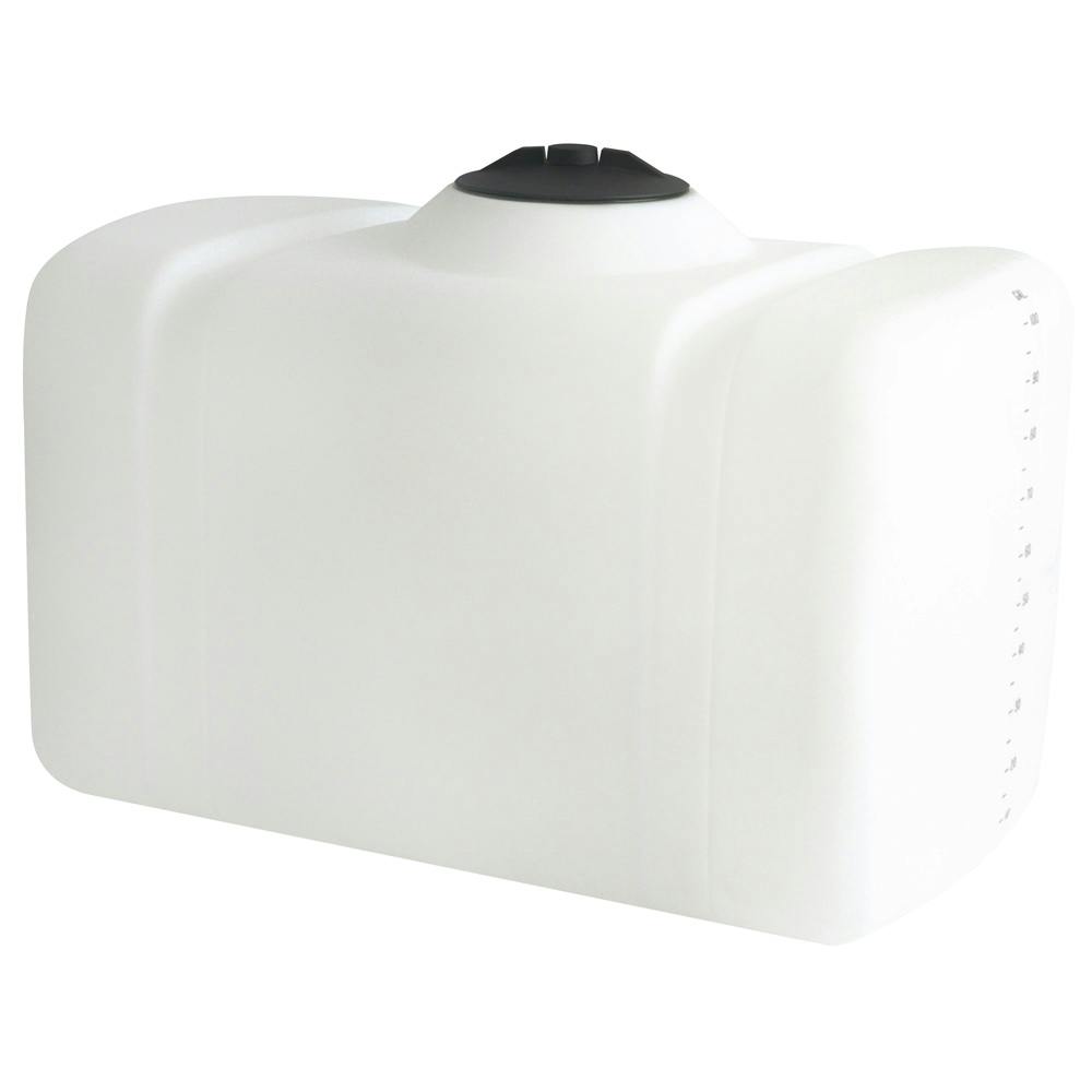 100 Gallon White Flat Bottom Tank with 8" Lid & 1" Fitting - 43" L x 27" W x 30" Hgt.