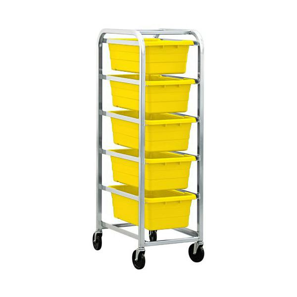 5-Tub Yellow Rack Cart - 27" L x 19" W x 61" Hgt.