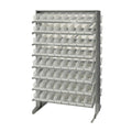 Economy Double-Sided Sloped Shelving System with 128 Clear Bins