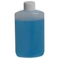3 oz. Natural HDPE Oval Bottle with 20/410 White Ribbed Cap with F217 Liner