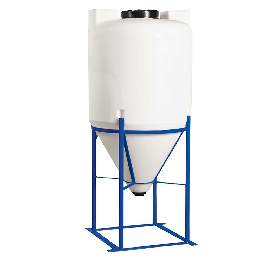 100 Gallon Heavy Duty Tamco® Cone Bottom Tank with 608 Cone Angle & 2" FPT Bulkhead Fitting - 30" Dia. x 56" Hgt. (Stand sold separately)
