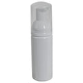 50mL White PET Foaming-Style Cylinder Bottle with 30mm White Polypropylene High-Viscosity Dispensing Foaming Pump & Clear Overcap