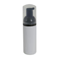 50mL White PET Foaming-Style Cylinder Bottle with 30mm Black Polypropylene High-Viscosity Dispensing Foaming Pump & Clear Overcap