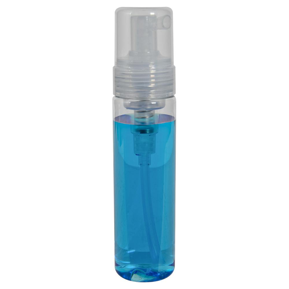210mL Clear PET Foaming-Style Cylinder Bottle with 43mm Natural Polypropylene Dispensing Foaming Pump & Clear Overcap