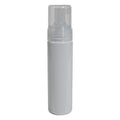 210mL White PET Foaming-Style Cylinder Bottle with 43mm Natural Polypropylene Dispensing Foaming Pump & Clear Overcap