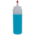 8 oz. Natural HDPE Wide Mouth Cylindrical Bottle with 38/400 Natural Yorker Dispensing Cap with Regular Red Tip
