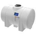 165 Gallon Natural Polyethylene Round Free-Standing Horizontal Leg Tank with 2" Fitting & 8" Lid (No Sump) - 32" Dia. x 54" L
