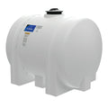 925 Gallon Natural Polyethylene Round Free-Standing Horizontal Leg Tank with 2" Fitting & 16" Lid (No Sump) - 62" Dia. x 81" L