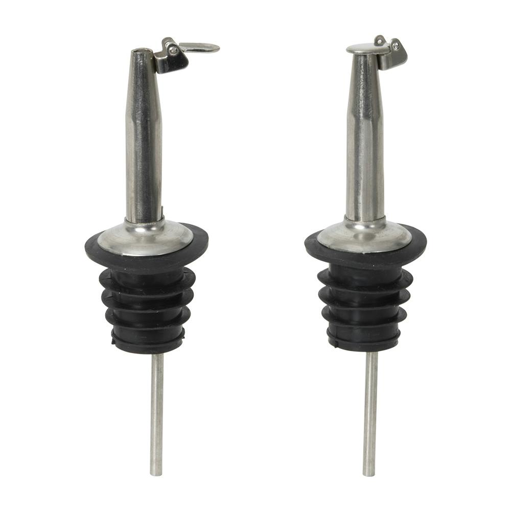 Stainless Steel Tapered Pour Spout with Hinged Cap, Medium/Fast Flow - Package of 12