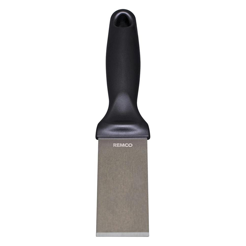 Vikan® Stainless Steel Scraper with Black Polypropylene Handle & 1-1/2" Blade