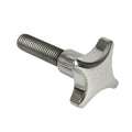 1.57" Dia., 5/16"-18 Thread Solid Stainless Steel 4-Prong Knob with 1.57" L Stud