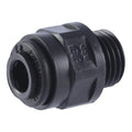 8mm OD x 3/8" BSPP Black Acetal Metric Male Connector