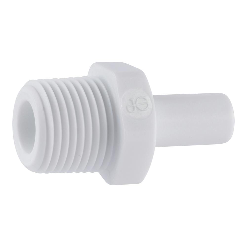 3/8" Stem OD x 3/8" NPTF Super Speedfit® White Acetal Male Stem Adapter Tube Fitting