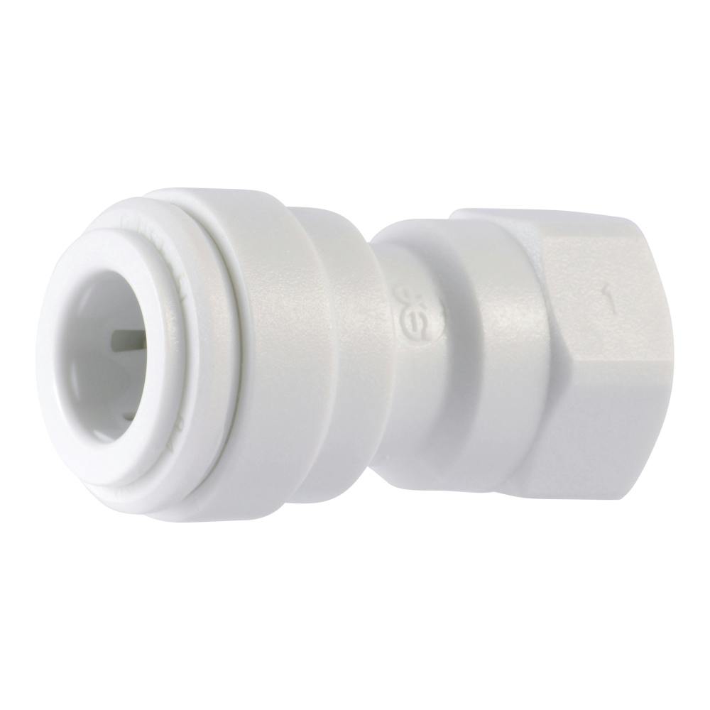 3/8" Tube OD x 1/4" NPTF Super Speedfit® White Acetal Female Adapter Tube Fitting