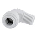 3/8" Tube OD x 1/4" NPTF Super Speedfit® White Acetal Fixed Male Elbow Tube Fitting