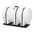 1800 Gallon Natural Polyethylene Round Free-Standing Horizontal Leg Tank with 2" Fitting & 16" Lid (No Sump) - 62" Dia. x 149" L (2 - 900 Gallon Tanks)
