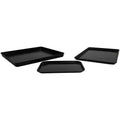 36-1/2" L x 24-3/4" W x 1-1/2" Hgt. Black Fiberglass ESD Conveyor Tray