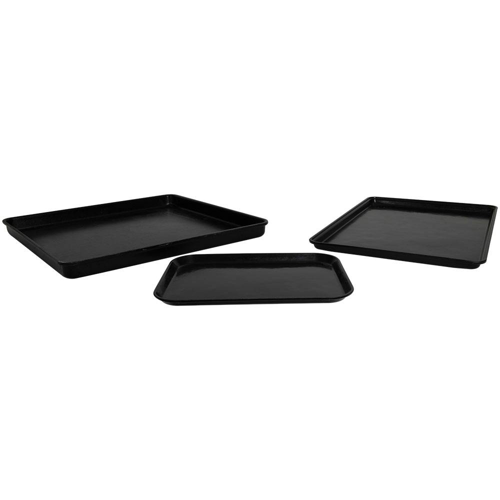 36-1/2" L x 24-3/4" W x 1-1/2" Hgt. Black Fiberglass ESD Conveyor Tray