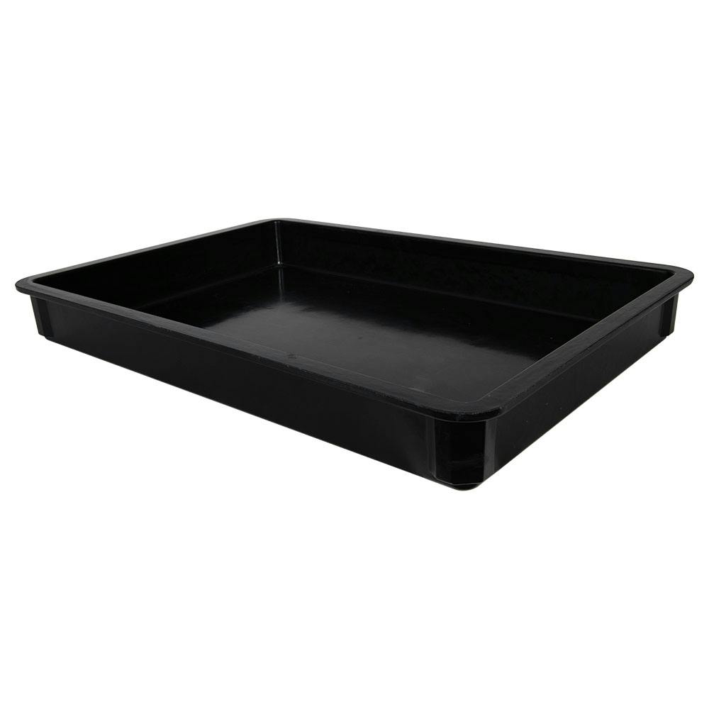 25-3/4" L x 17-3/4" W x 3" Hgt. Black Fiberglass ESD Stacking Box (Lid Sold Separately)