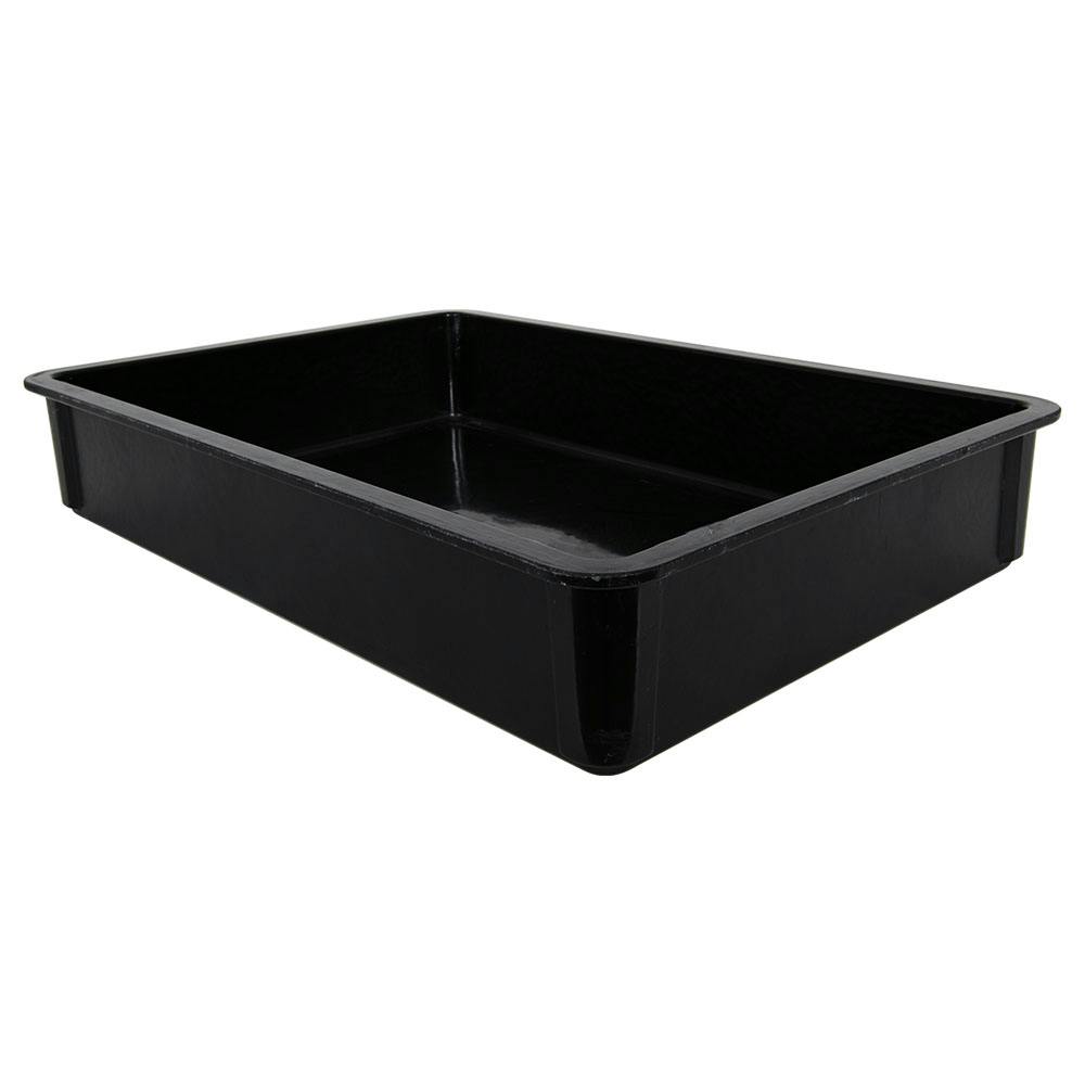 25-3/4" L x 17-3/4" W x 4-1/2" Hgt. Black Fiberglass ESD Stacking Box (Lid Sold Separately)