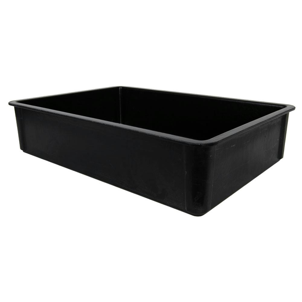 25-3/4" L x 17-3/4" W x 6" Hgt. Black Fiberglass ESD Stacking Box (Lid Sold Separately)