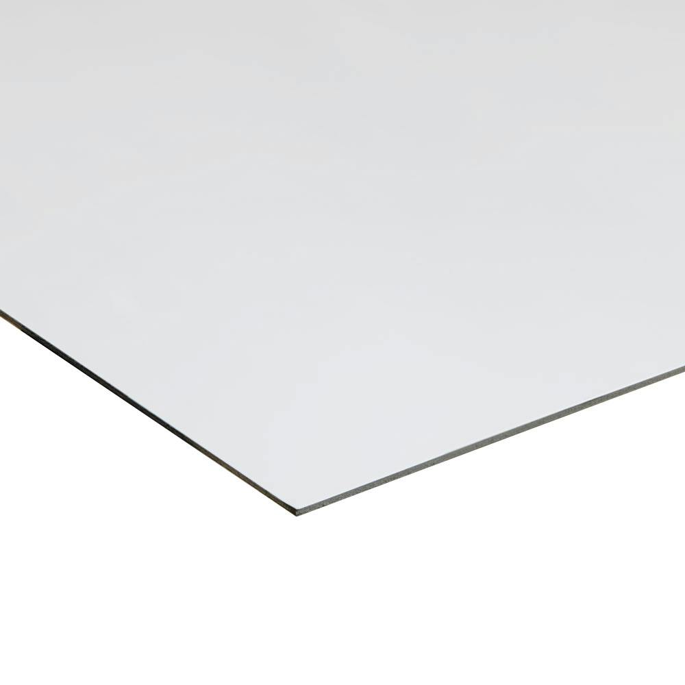 1/8" (0.118") x 48" x 96" Matte White Aluminum Composite Material (ACM) Sheet