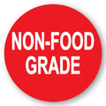 "Non-Food Grade" Round Paper Label with Red Background - 2" Dia.