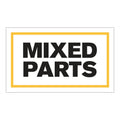 "Mixed Parts" Horizontal Rectangular Paper Label with Yellow Border - 3" x 5"