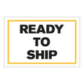 "Ready to Ship" Horizontal Rectangular Paper Label with Yellow Border - 4" x 6"