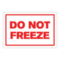 "Do Not Freeze" Horizontal Rectangular Paper Label with Red Border - 4" x 6"