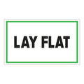 "Lay Flat" Horizontal Rectangular Paper Label with Green Border - 3" x 5"