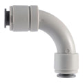 5/16" John Guest® SuperSeal Tube OD x 5/16" Speedfit® Tube OD Gray Acetal Flow Bend Connector