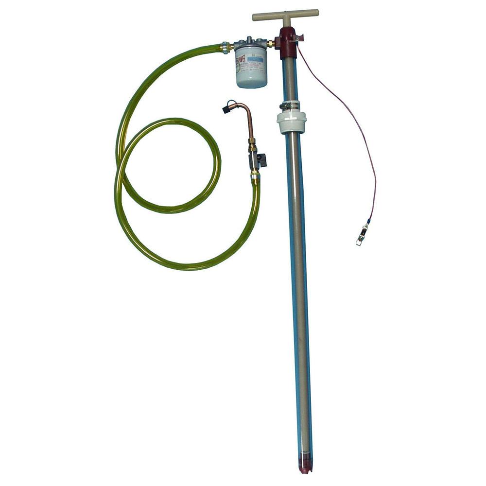 Static-Dissipating Filter Pump with A10 Filling Spout for 55 Gallon Drums - 6' Hose