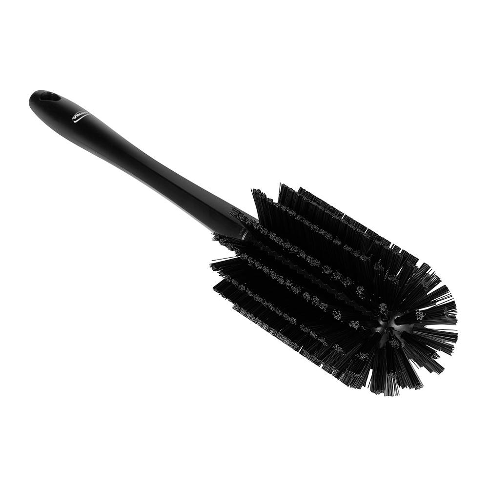 3.1" Dia. Black Polypropylene Vikan® Pipe Brush with Handle and Medium Polyester Bristles