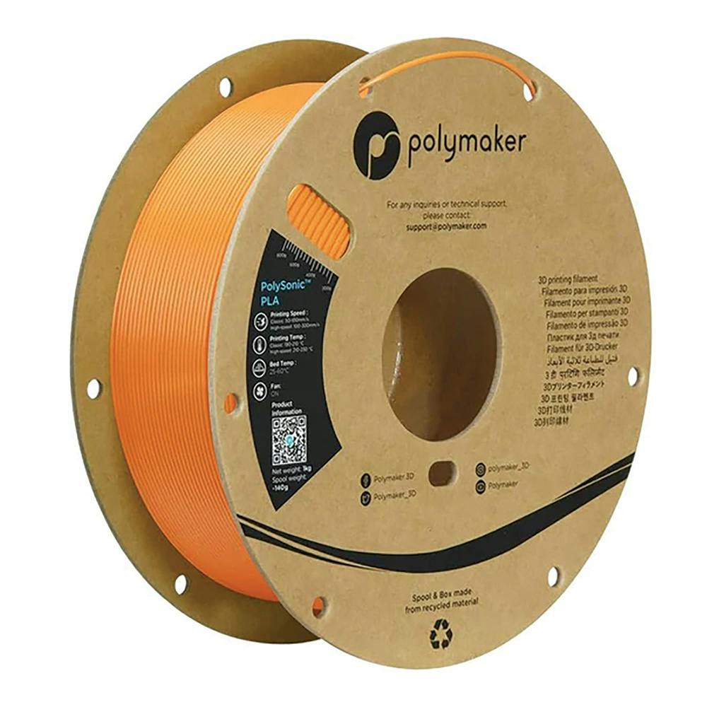 1.75mm Dia. Orange PolySonic™ PLA High-Speed 3D Printing Filament