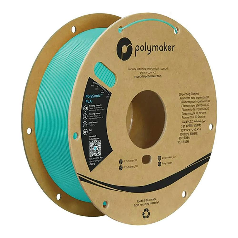 1.75mm Dia. Teal PolySonic™ PLA High-Speed 3D Printing Filament