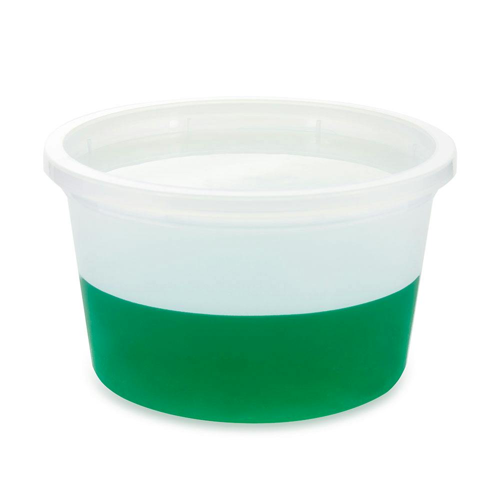 8 oz. Natural HDPE Short Round Multi-Purpose Container with Snap-On Lid - Case of 100