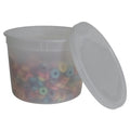 64 oz. Natural LDPE Round Multi-Purpose Container with Snap-On Lid - Case of 50