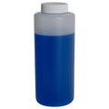 12 oz. Natural HDPE Wide Mouth Cylindrical Bottle with 38/400 White Ribbed Cap with F217 Liner