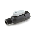 1/2" Tube OD x 3/8" Male NPTF Black Polypropylene Male Connector Ball Valve