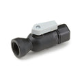 1/2" Tube OD x 3/8" Female NPTF Black Polypropylene Female Connector Ball Valve
