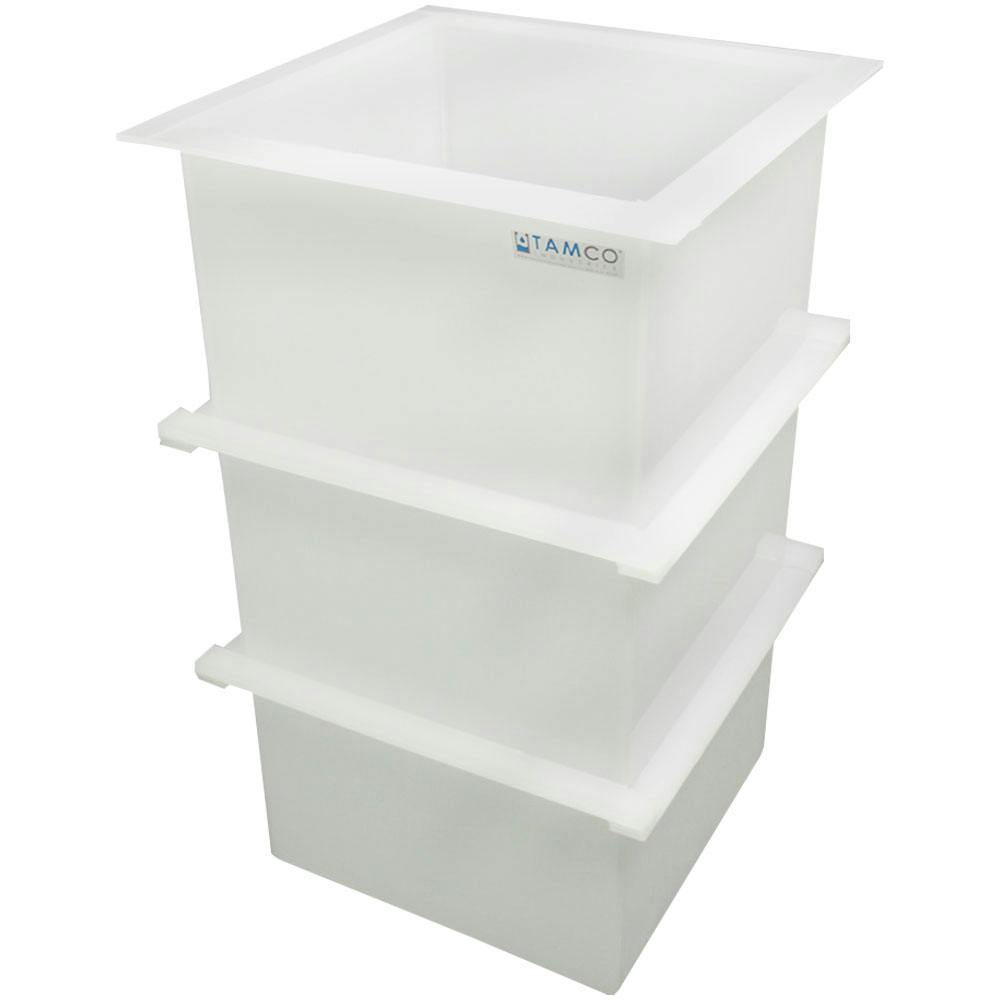 50 Gallon Polypropylene High Temperature Tamco® Tank - 18" L x 18" W x 36" Hgt.