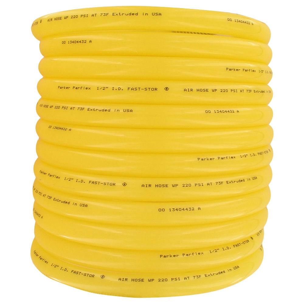 1/2" ID x 5/8" OD NFS Fast-Stor® Yellow Nylon Air Hose Only (No Fittings) - 100' L