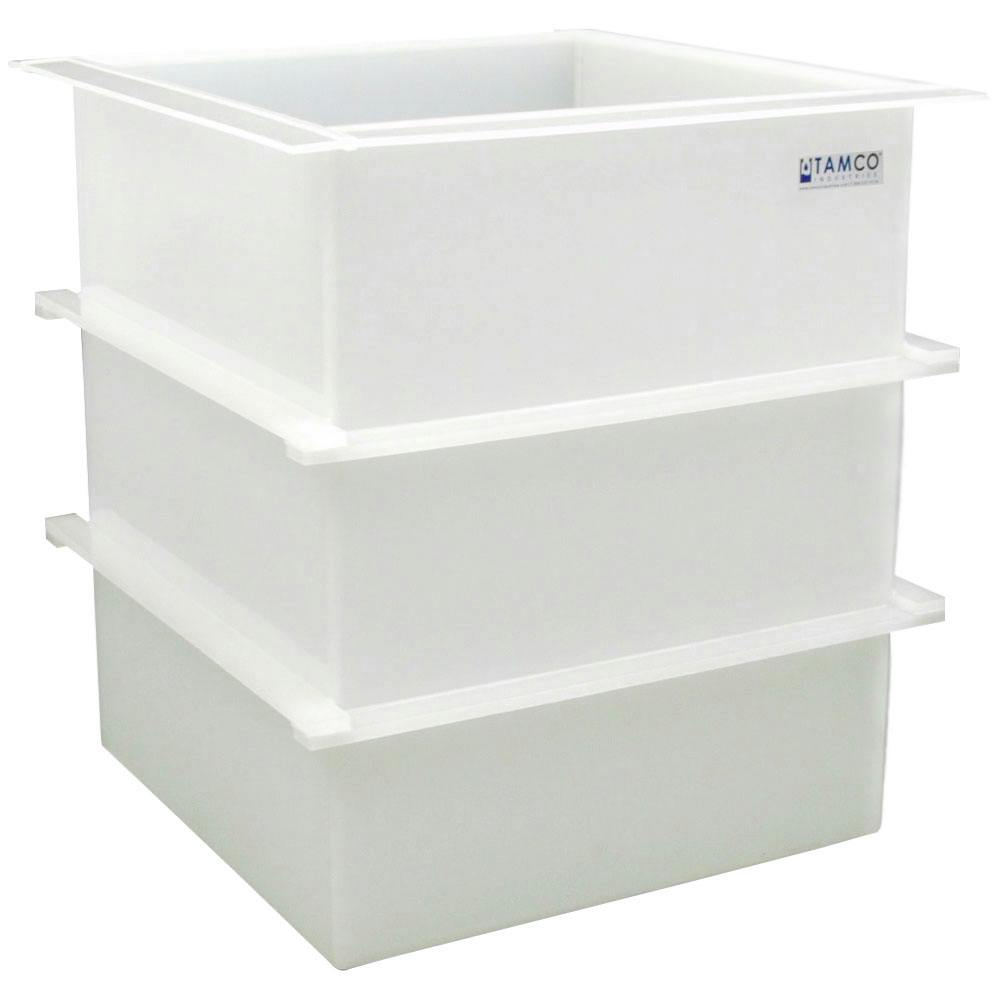 74 Gallon Polypropylene High Temperature Tamco® Tank - 24" L x 24" W x 30" Hgt.